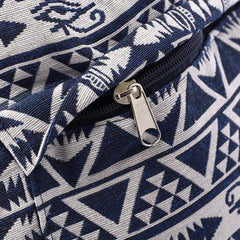 Tribal Pattern Canvas Drawstring Backpack