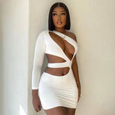 Minikleid mit One-Shoulder-Ausschnitt