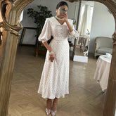 Figure-Hugging Dress With Printed Baby Collars