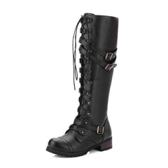 Sienna Tall Lace-Up Combat Boots