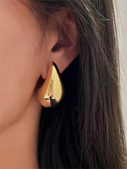 Pendientes de gota de agua hueca, pendientes personalizados, pendientes de dopamina