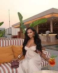 Strapless Hollow Long Mi diDress