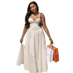 V-Neck Sleeveless Dress