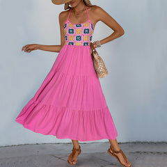 Lola Crochet-Top Tiered Sundress