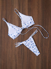 Celeste Blue Blossom Bikini Set