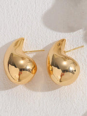 Pendientes de gota de agua hueca, pendientes personalizados, pendientes de dopamina