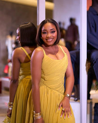 Sleeveless Low Waist Pleated Maxi Dress