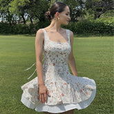 Printed slim-fit button-down dress