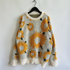 Sunny Bloom Oversized Knit Sweater