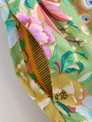 Cyra Boho High-Waist Shorts �Emerald Plume