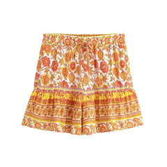 Arya Boho High-Waist Shorts