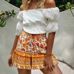 Arya Boho High-Waist Shorts
