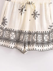 Varinia Boho High-Waist Shorts