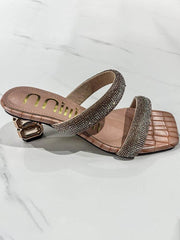Sandalias de tacón alto con diamantes de imitación