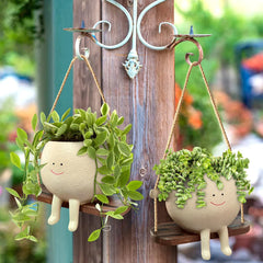 Smiley Face Swinging Planter
