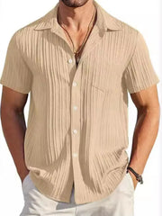 Men's Full Size Button Up Short Sleeve Shirt Plus Size
