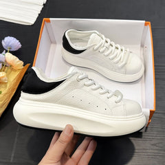 Lace Up Round Toe Platform Sneakers