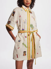 Vestido mini estilo camisa vintage único y divertido