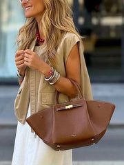 lockere ärmellose Freizeitweste mit Tasche