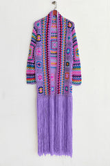Beach Ready Fringe Tied Long Sleeve Cardigan
