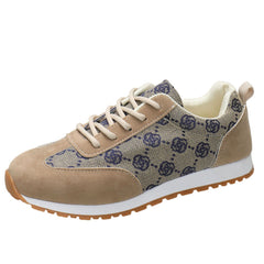 Floral Contrast Round Toe Sneakers