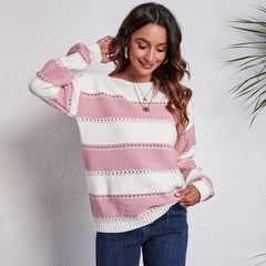 Rowan Off Shoulder Striped Sweater