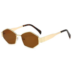 Hexagonal Metal Frame Sunglasses