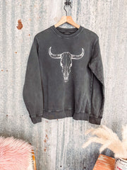 Boho Cow Skull Sweatshirt