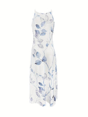 Bohemian Chic Floral Peplum Long Dress