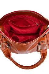 Caramel Flow Leather Hobo