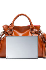 Caramel Flow Leather Hobo