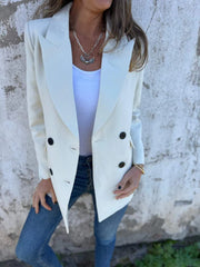 Classic Full-Size Collared Neck Long Sleeve Blazer