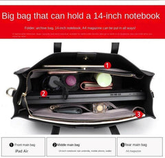 Classic Leather Tote with Timeless Design and Spacious Interior