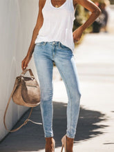 Classic Women's Stretch Jeans, Mid Waist, Slim Fit