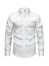 Men's Leopard Button Down Satin Shirt
