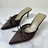 Satin Pointed Toe Pumps