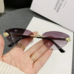 Rimless Cat Eye Sunglasses