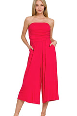 Very Sexy Double Layered Strapless Tube Top Jumpsuit