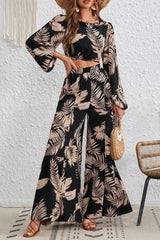 Garden Grace Floral Two-Piece Pants Set