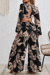 Garden Grace Floral Two-Piece Pants Set