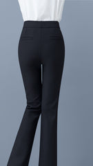 High Waist Flare Leg Pants - For Office & Work