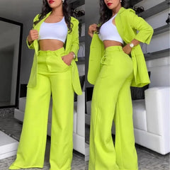 Three Piece Cardigan Crop Top Long Pants