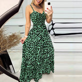 Vestidos sin mangas con estampado de leopardo y tirantes finos