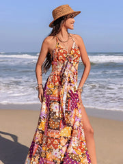 Island Bloom Patchwork Maxi