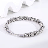 Italian Handmade Elegant Sterling Silver Rope Bracelet