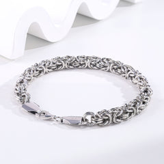 Italian Handmade Elegant Sterling Silver Rope Bracelet