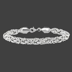 Italian Handmade Elegant Sterling Silver Rope Bracelet
