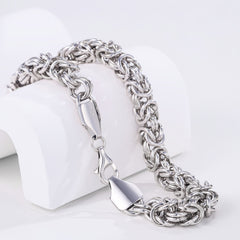 Italian Handmade Elegant Sterling Silver Rope Bracelet