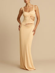 Elegantes rückenfreies Neckholderkleid