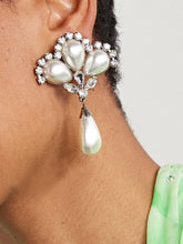 Pendientes de perlas con forma de abanico de flores personalizados